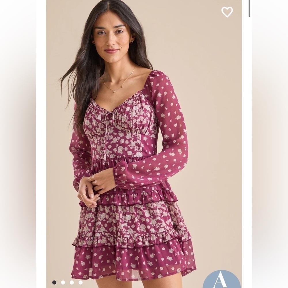 New with tags Altar’d state Teresa Floral Long Sleeve Mini Dress
